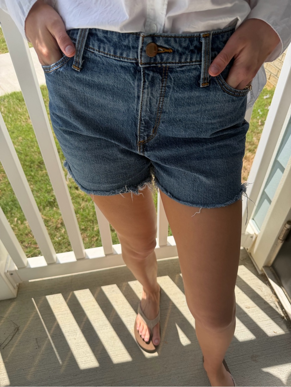 Universal Thread Dark Wash High-Rise Jean Shorts